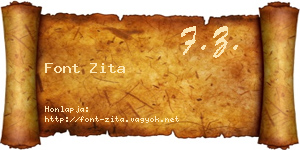 Font Zita névjegykártya